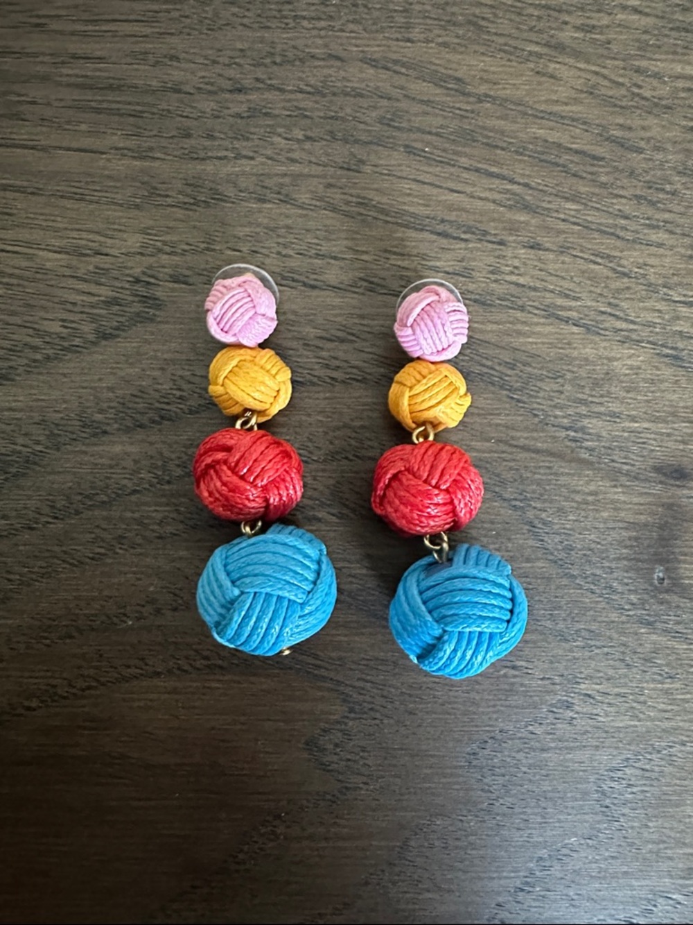 J.Crew Love Knot Drop Earrings, Multicolor